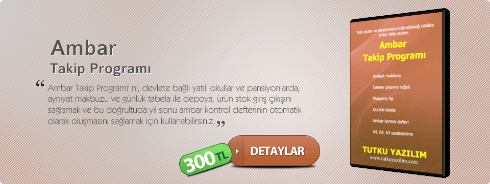 Ambar Takip Programı